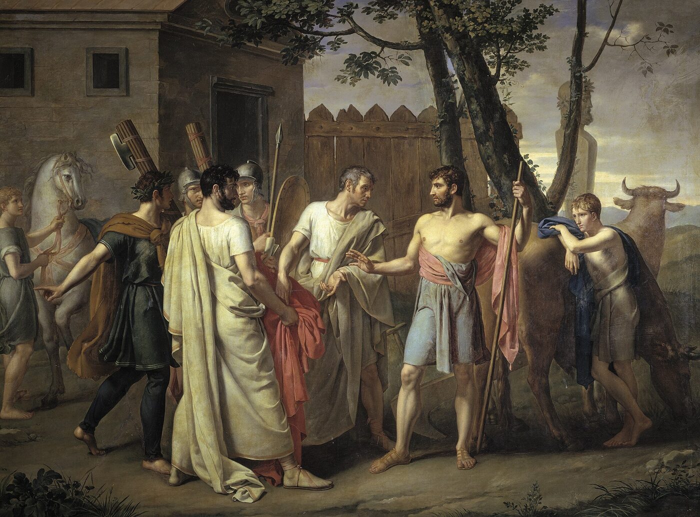 Painting of the Senate's envoys finding Cincinnatus at his plough