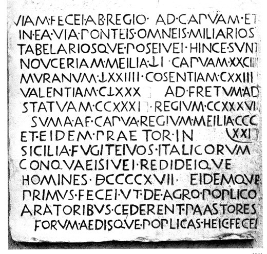 The Lapis Pollae Gracchan era inscription