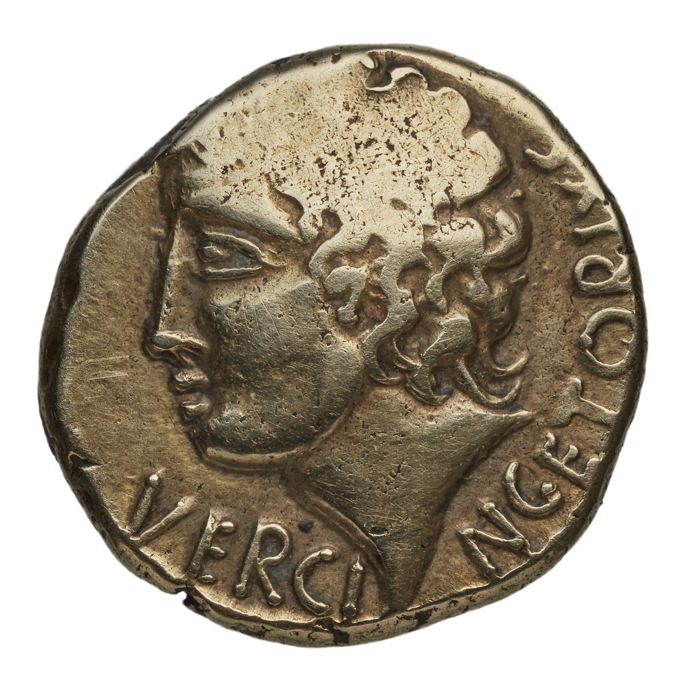 Gold stater inscribed Vercingetorixs