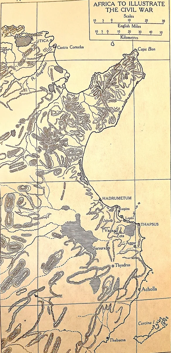 Cambridge Ancient History map plate: Africa to Illustrate the Civil War