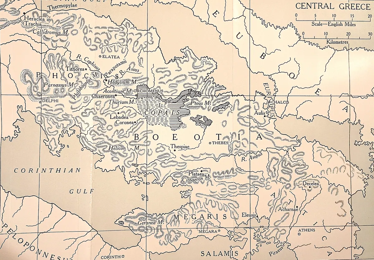 Cambridge Ancient History map plate: Central Greece