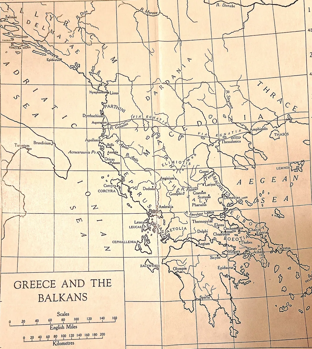 Cambridge Ancient History map plate: Greece and the Balkans