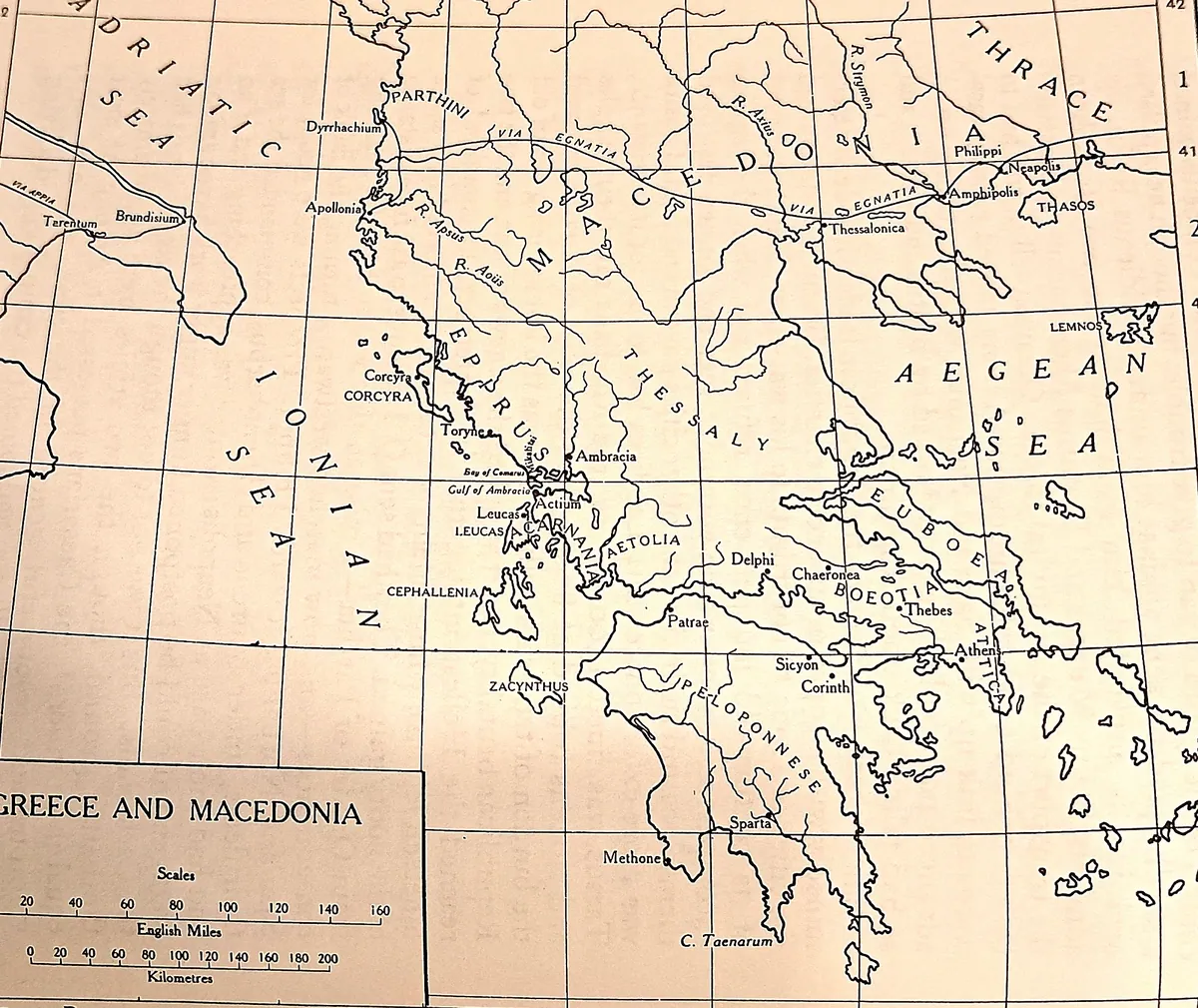 Cambridge Ancient History map plate: Greece and Macedonia