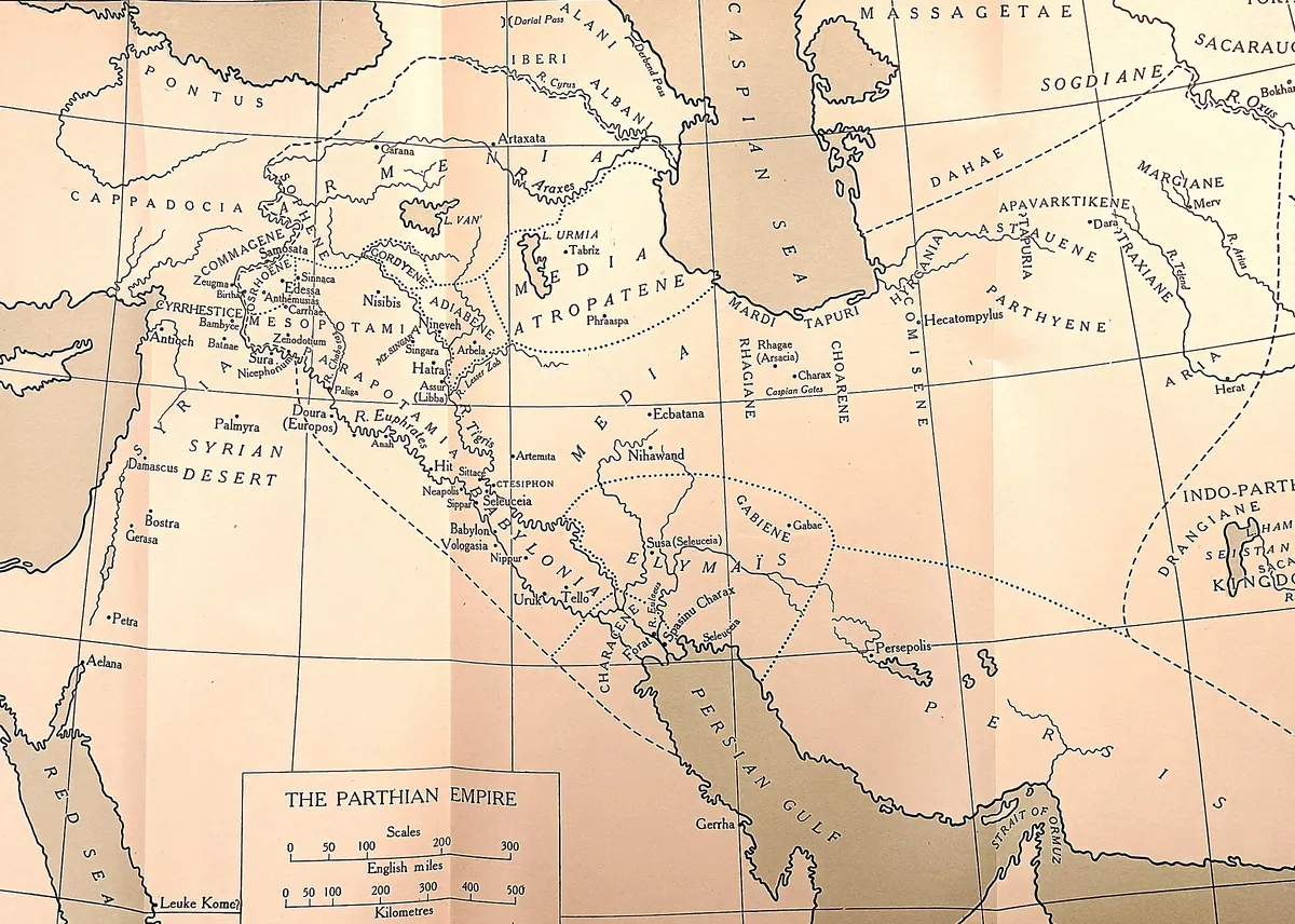 Cambridge Ancient History map plate: The Parthian Empire