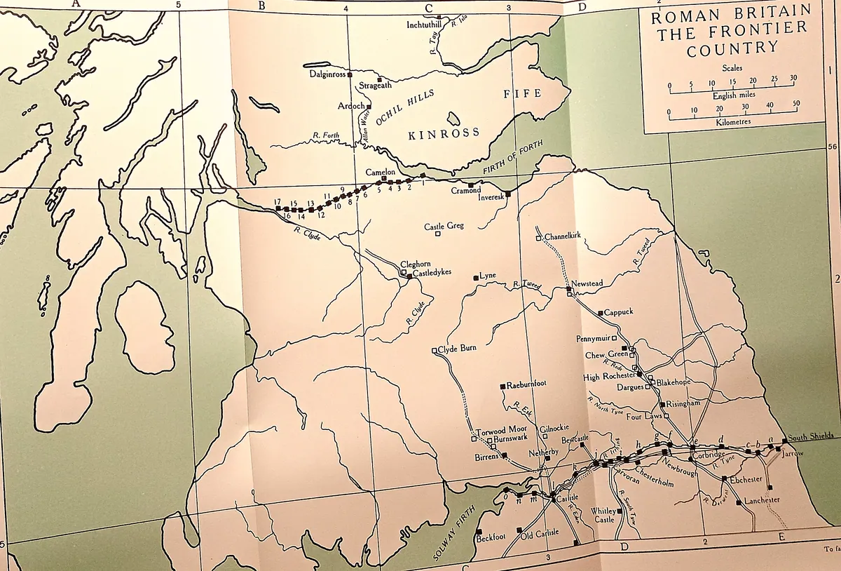Cambridge Ancient History map plate: Roman Britain: The Frontier Country