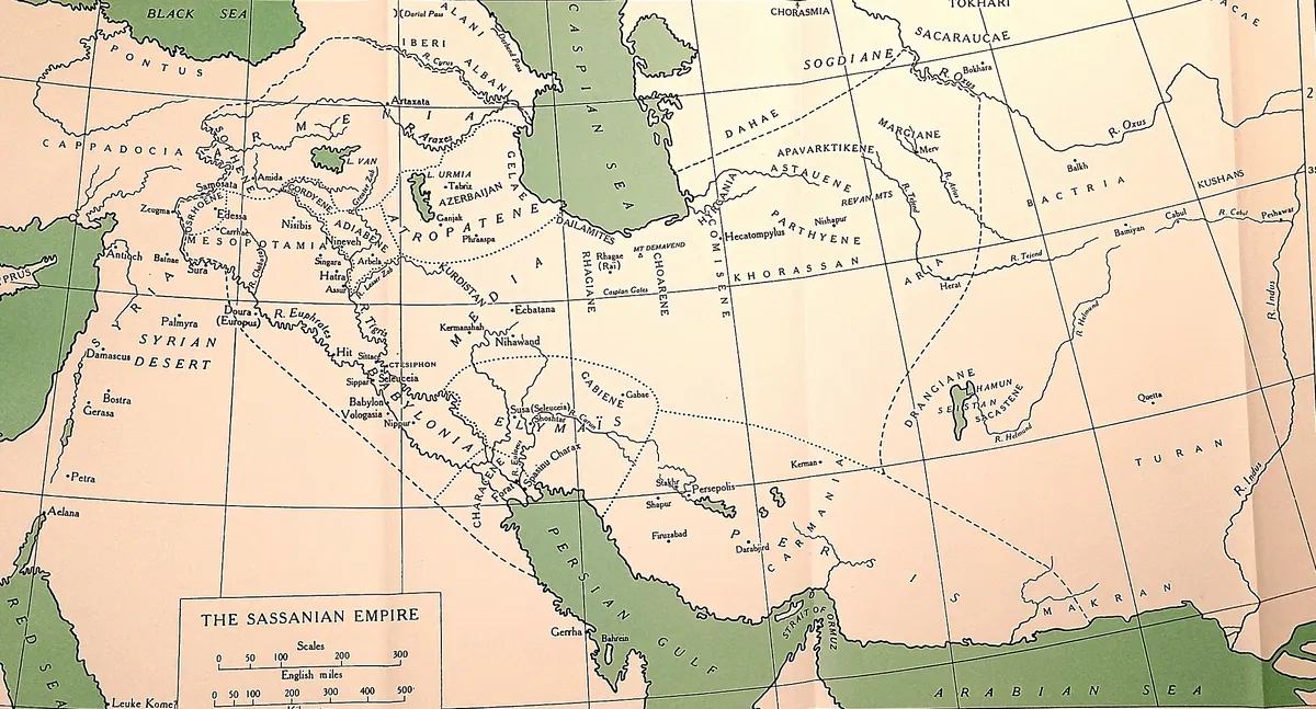 Cambridge Ancient History map plate: The Sassanian Empire