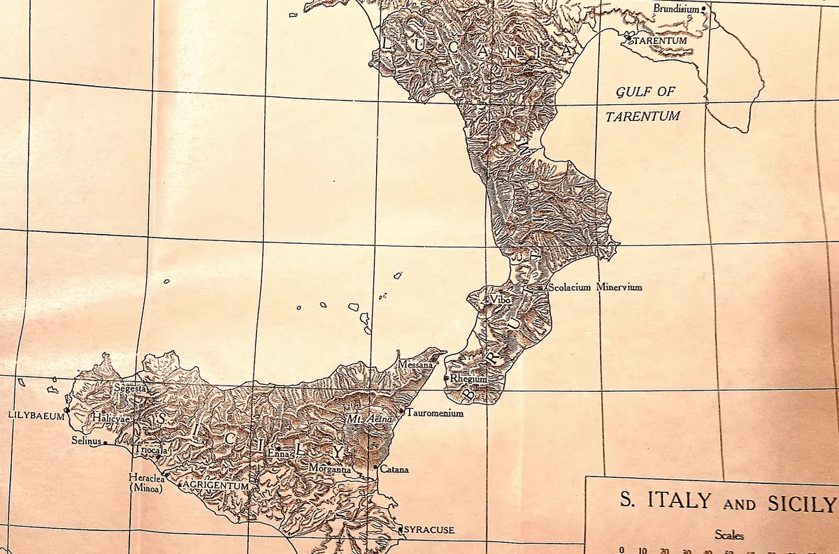 Cambridge Ancient History map plate: S. Italy and Sicily