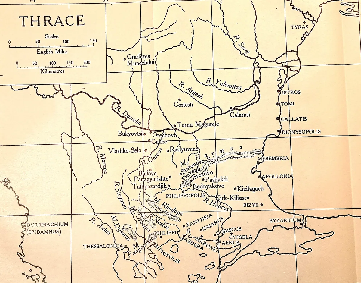 Cambridge Ancient History map plate: Thrace