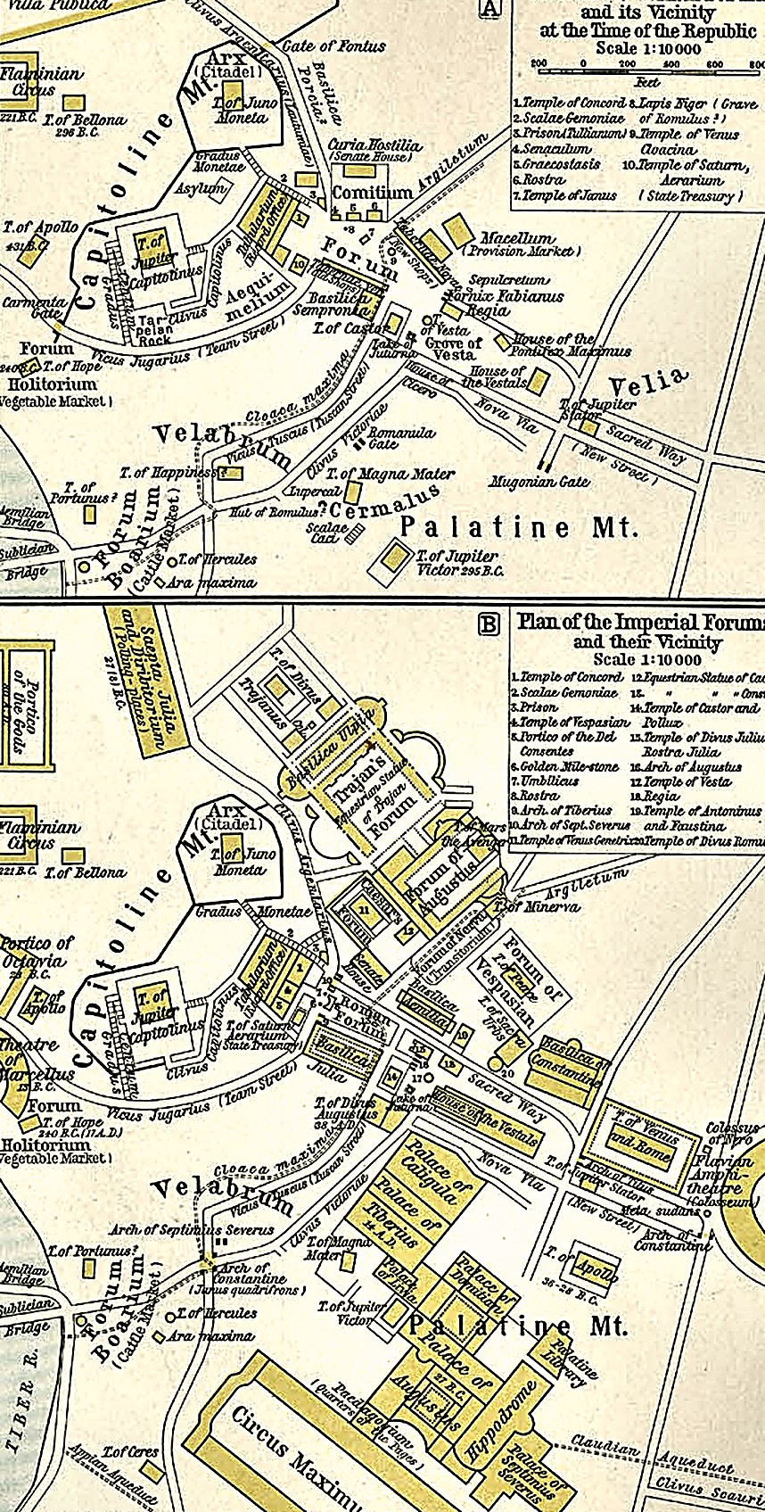 Plan of the Roman Forum at the time of the Republic