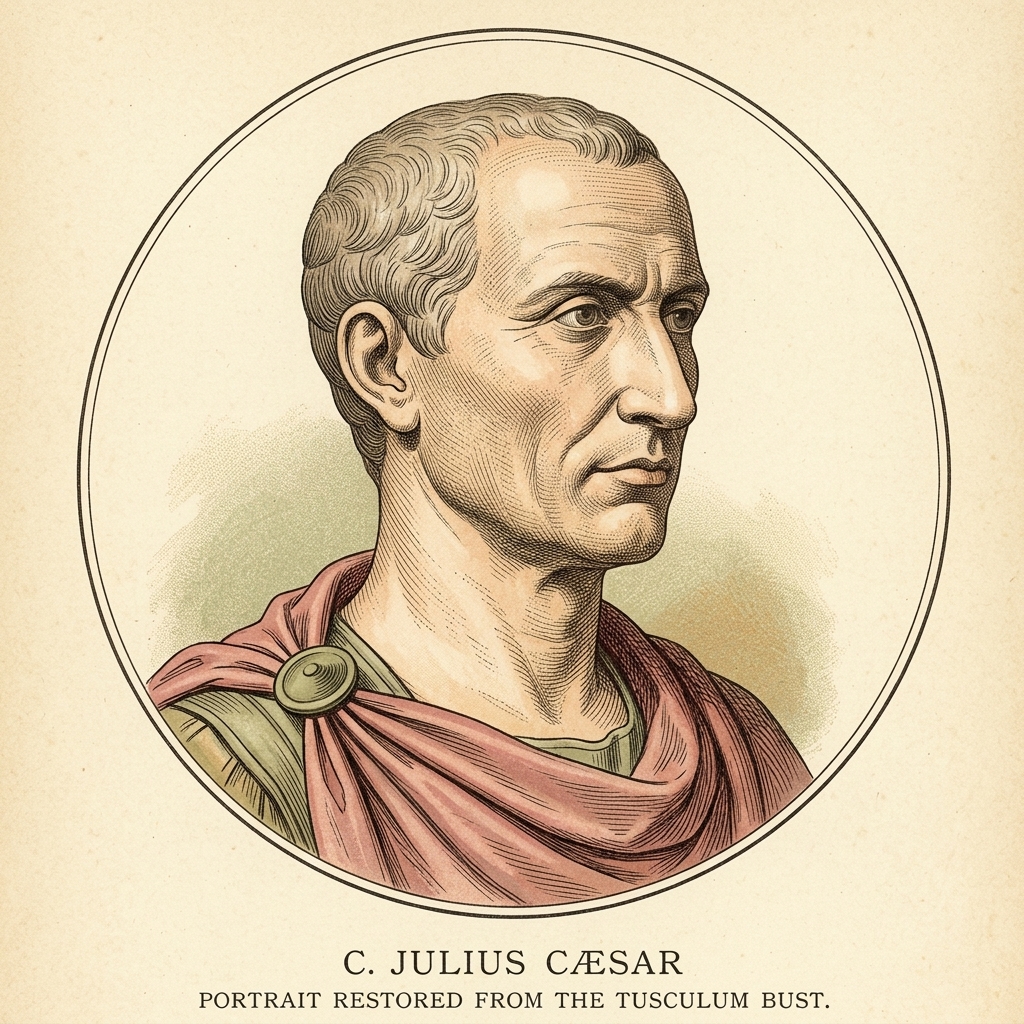 Restored portrait of Julius Caesar