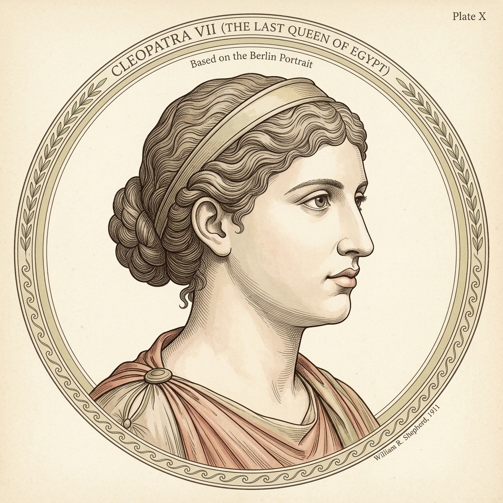 Marble portrait bust of Cleopatra VII