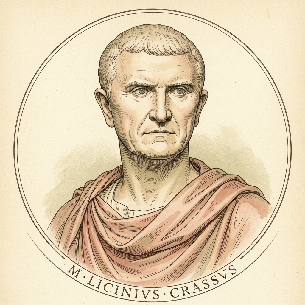 Marble portrait bust of Crassus