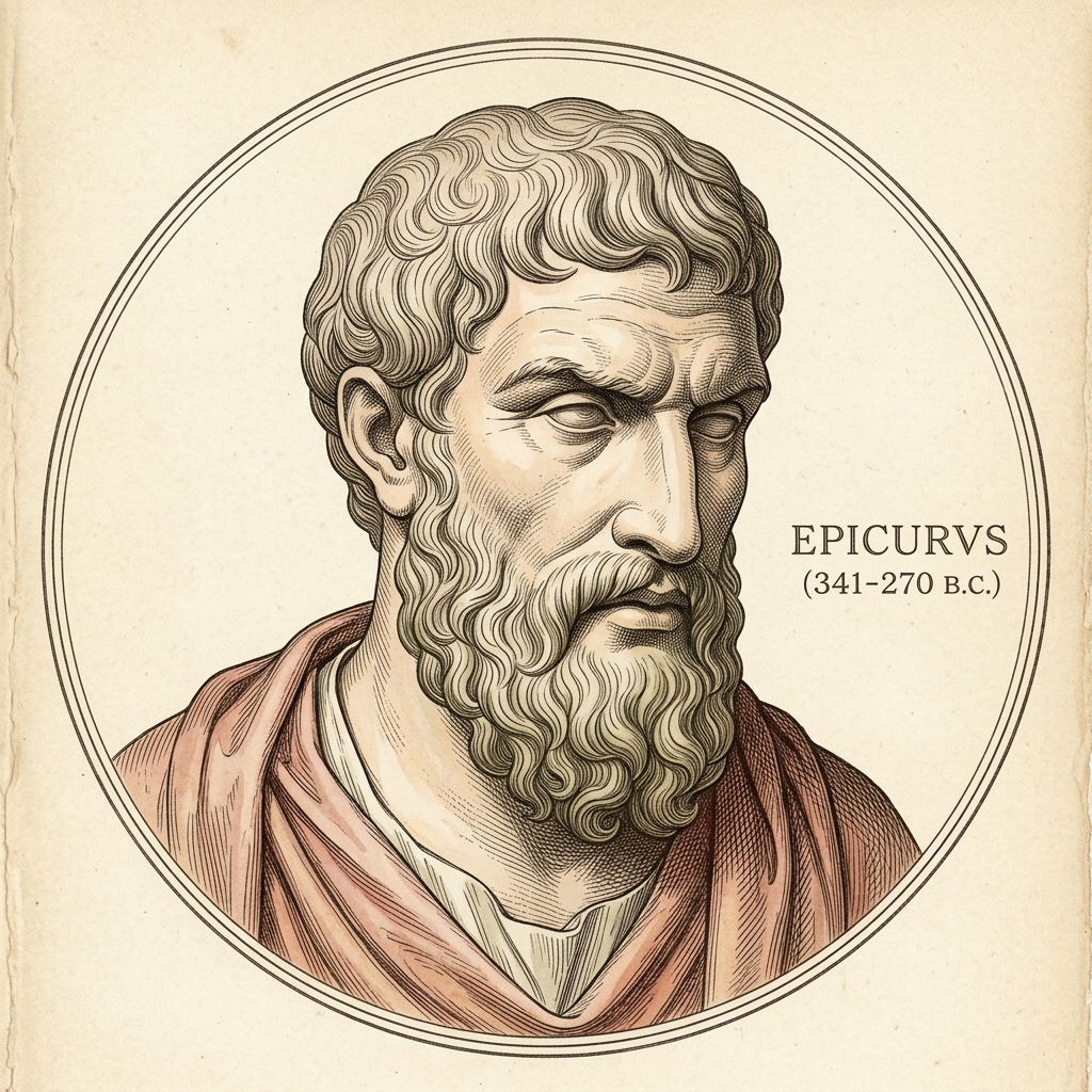 Restored portrait of Epicurus