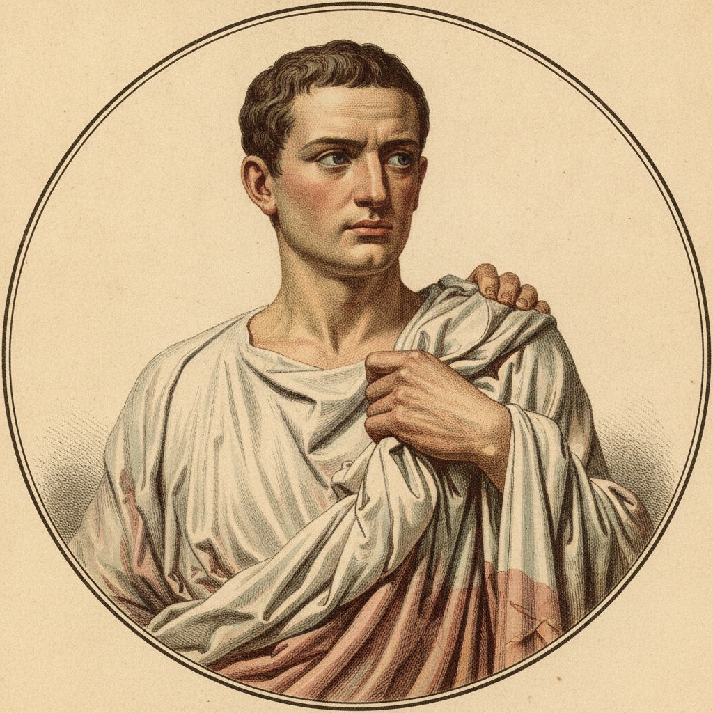 Engraved portrait of Gaius Gracchus