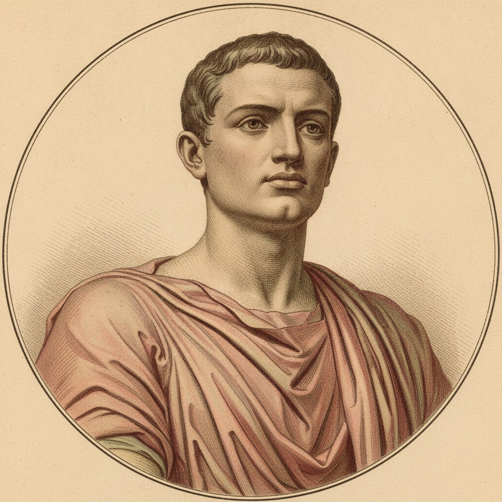 Shepherd-atlas medallion portrait of Tiberius Gracchus