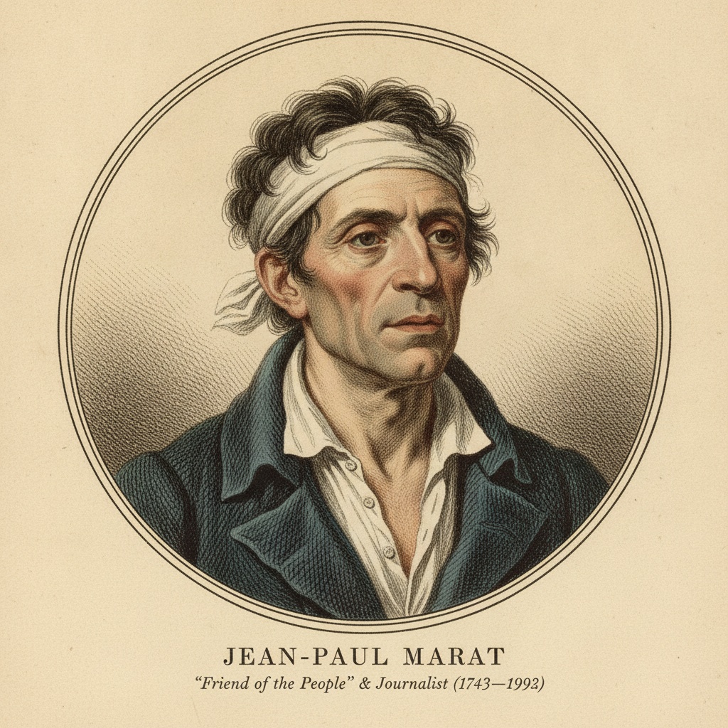 Restored portrait of Jean-Paul Marat