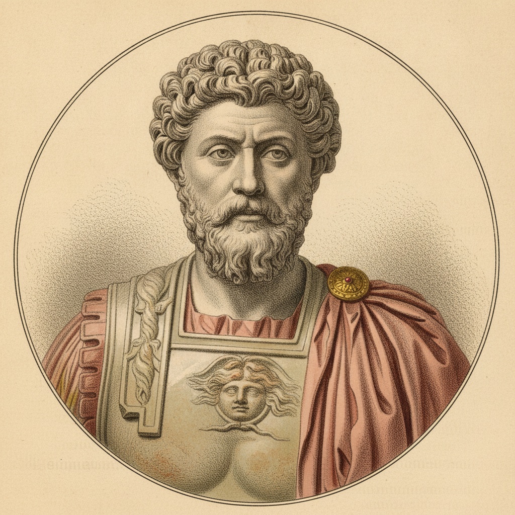 Restored portrait of Marcus Aurelius