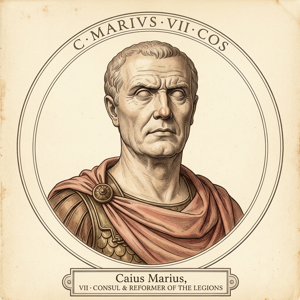 Engraved portrait of Gaius Marius