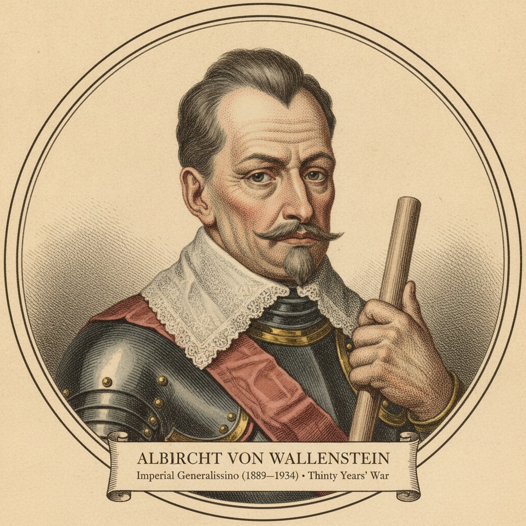 Restored portrait of Albrecht von Wallenstein